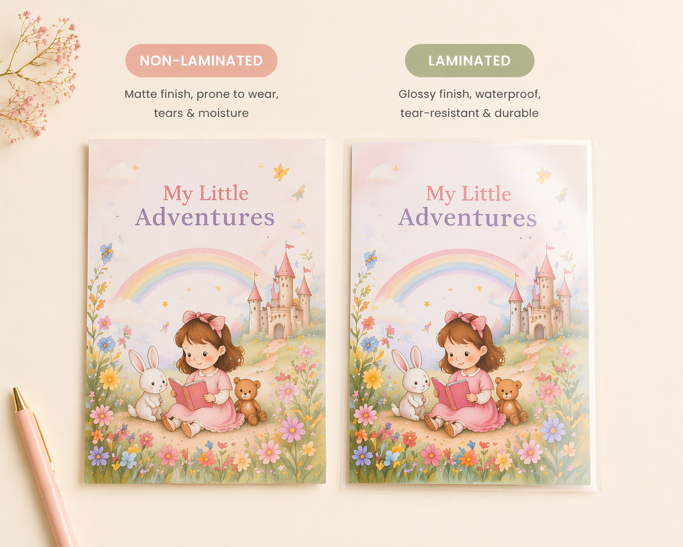 QUAFF Canvas Matte Photo Top Cold Laminating Film A4