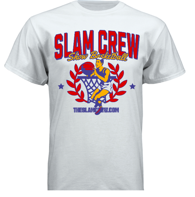 Slam Crew Retro Light Grey Show Basketball TEE