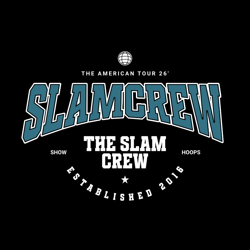 The American Tour Slam Crew Black and Blue TEE