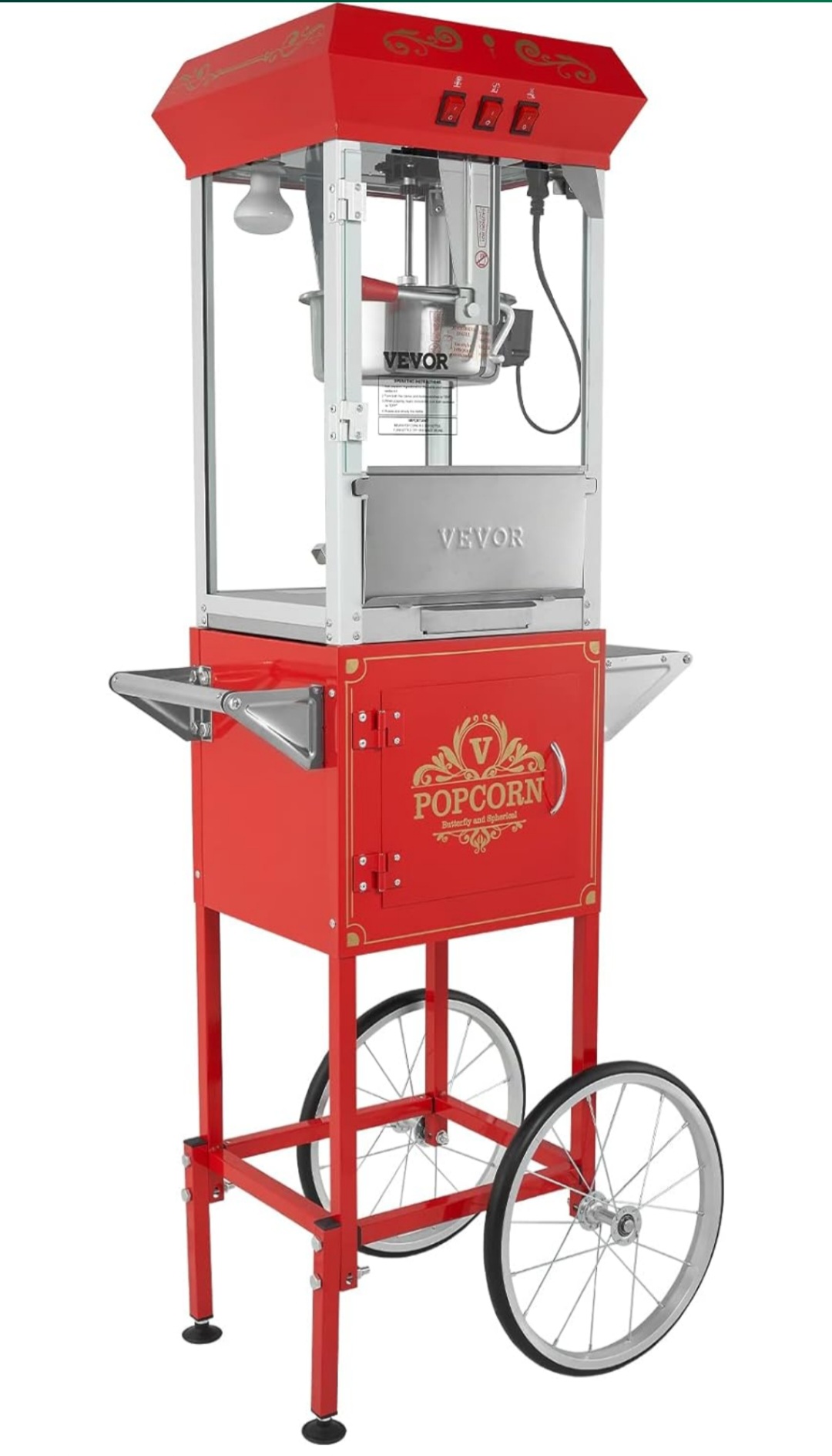 Popcorn Machine with Cart rental(8oz Kettle capacity)