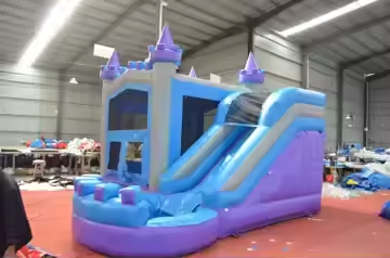 Purple Star Bouncy Castle with Water slide Rental
