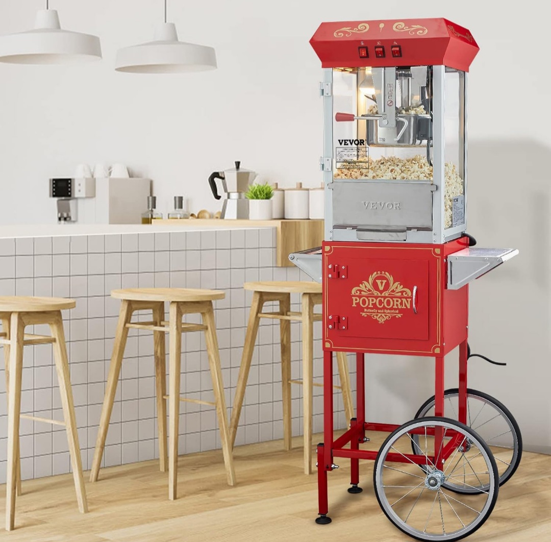 Popcorn Machine with Cart rental(8oz Kettle capacity)