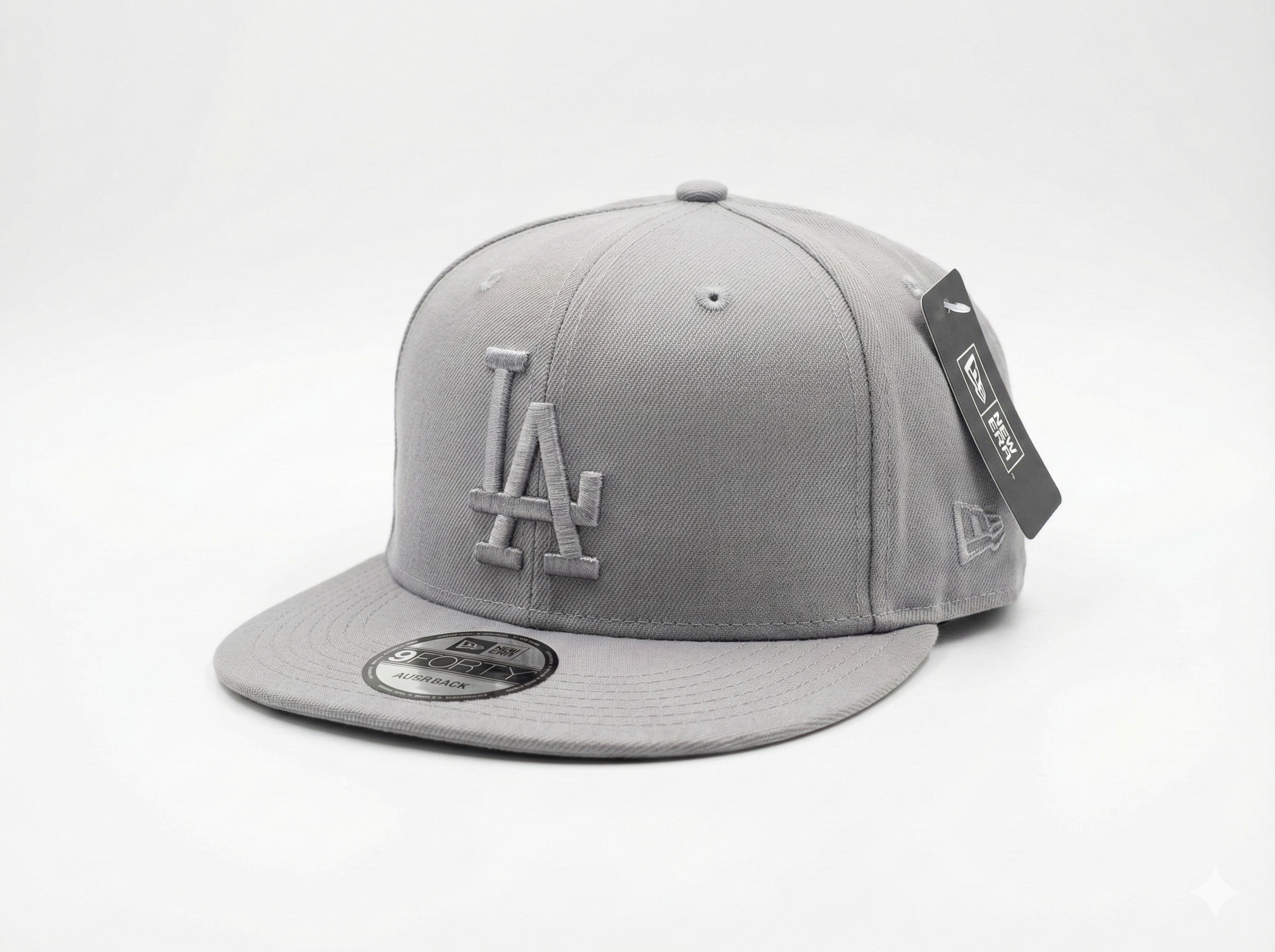 New Era 9FIFTY LA Dodgers Gris Monocromática – Snapback Ajustable