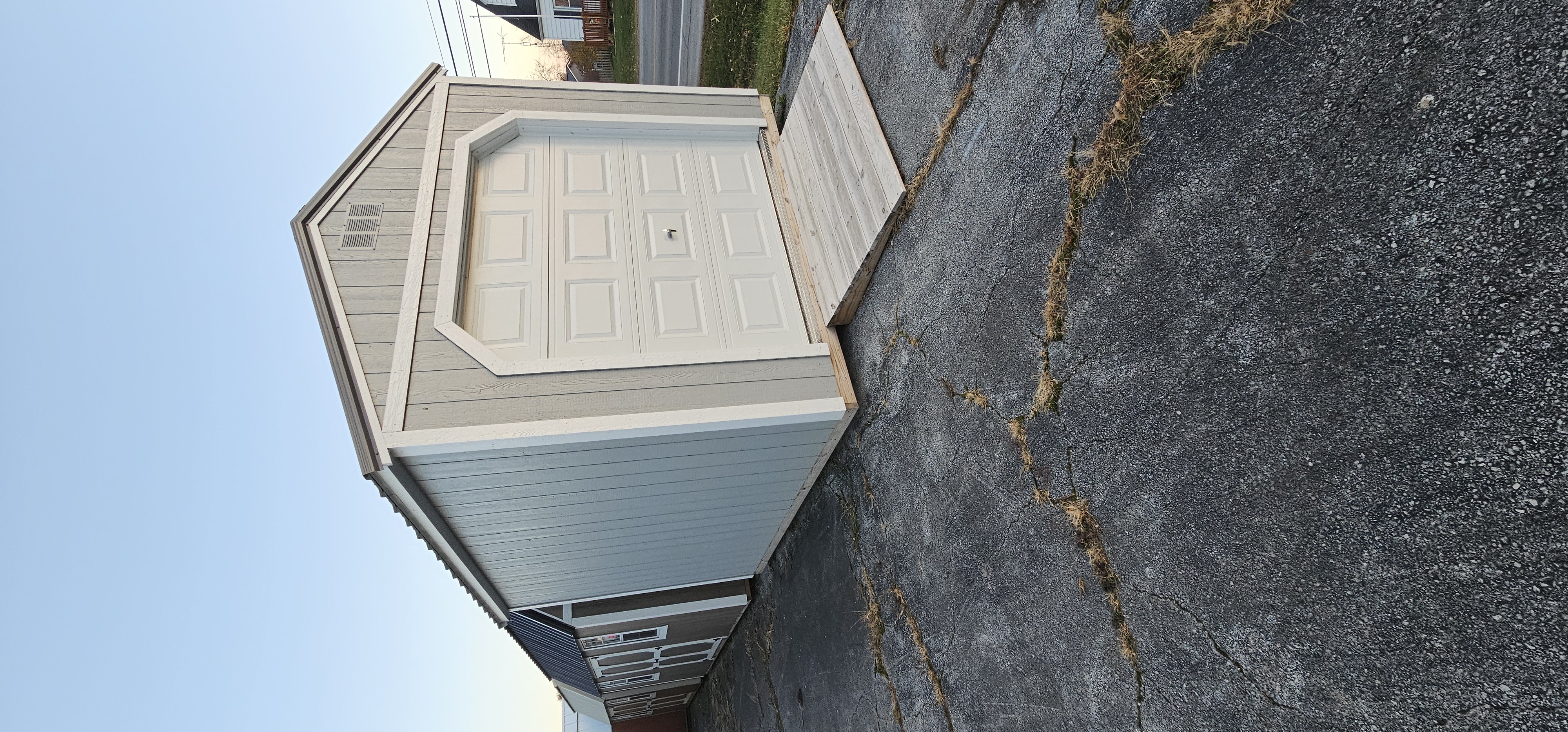 Oversized Golf Cart-Harley-Zero Turn Mini Garage W/Roll Up Door