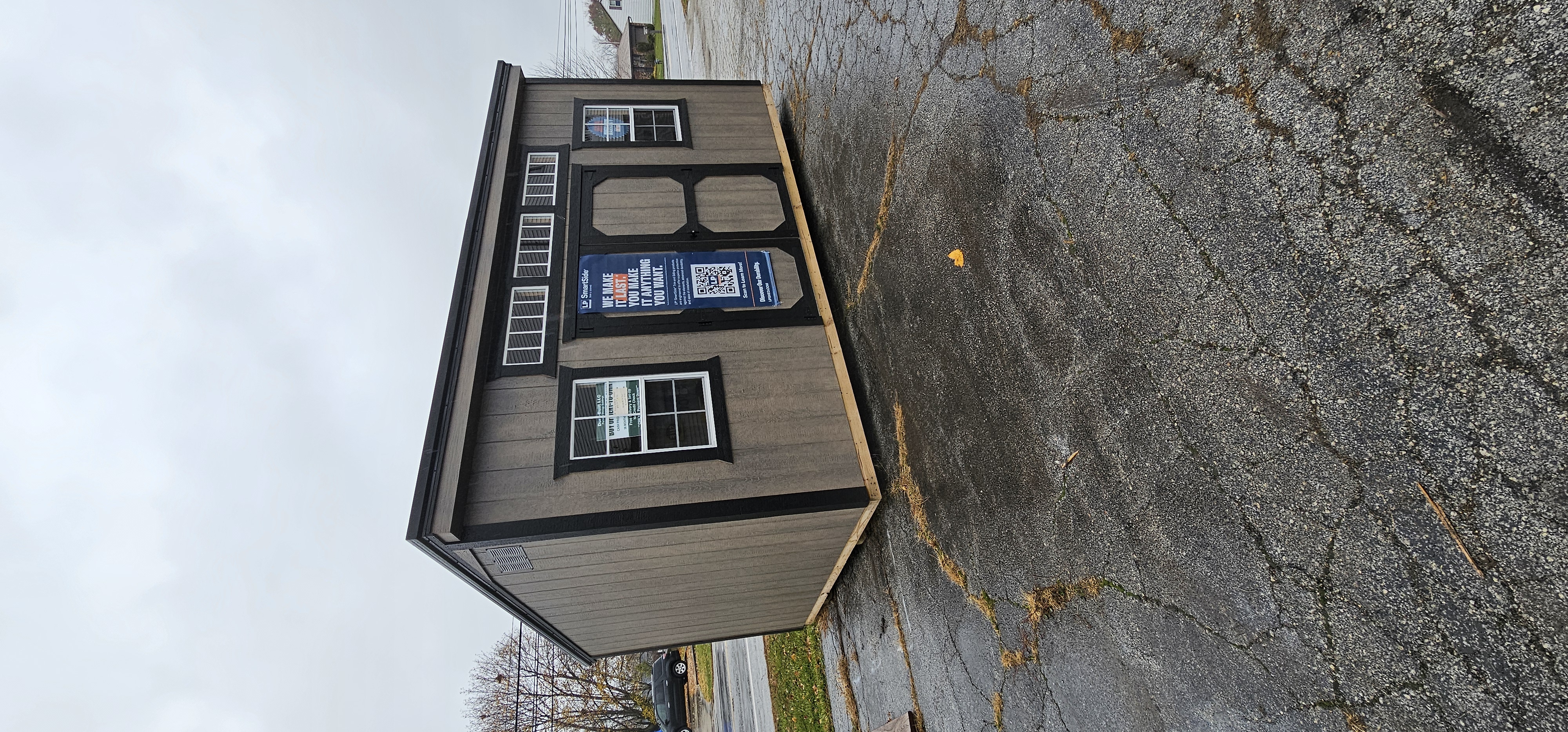 Modern Studio Shed with Overhead Transom Windows
