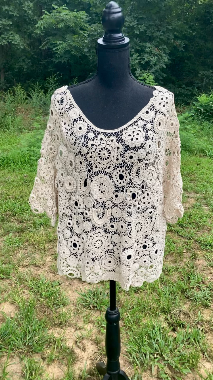 Irish Lace Top off white