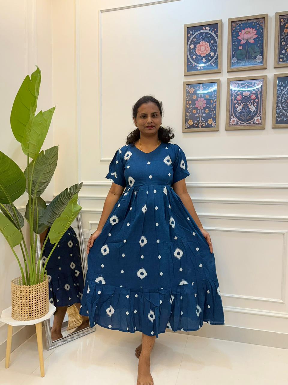 Indigo Printed Frock