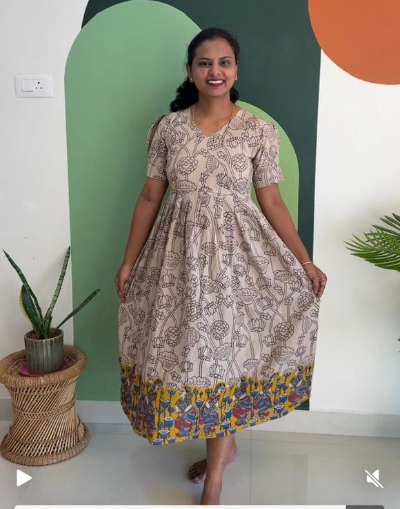 Floral Printed Kalamkari Frocks