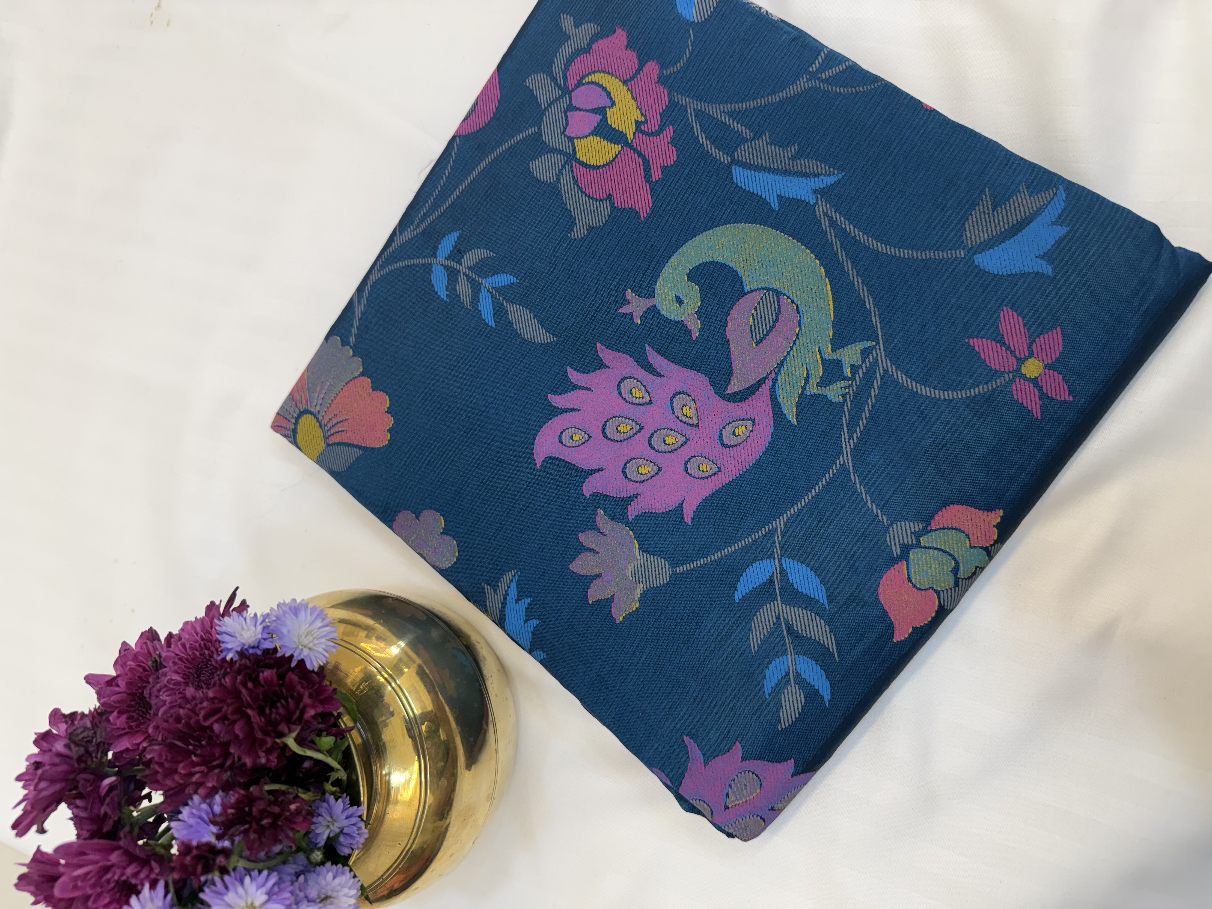 Patterned Mangalagiri Paithani Saree SSMP0001