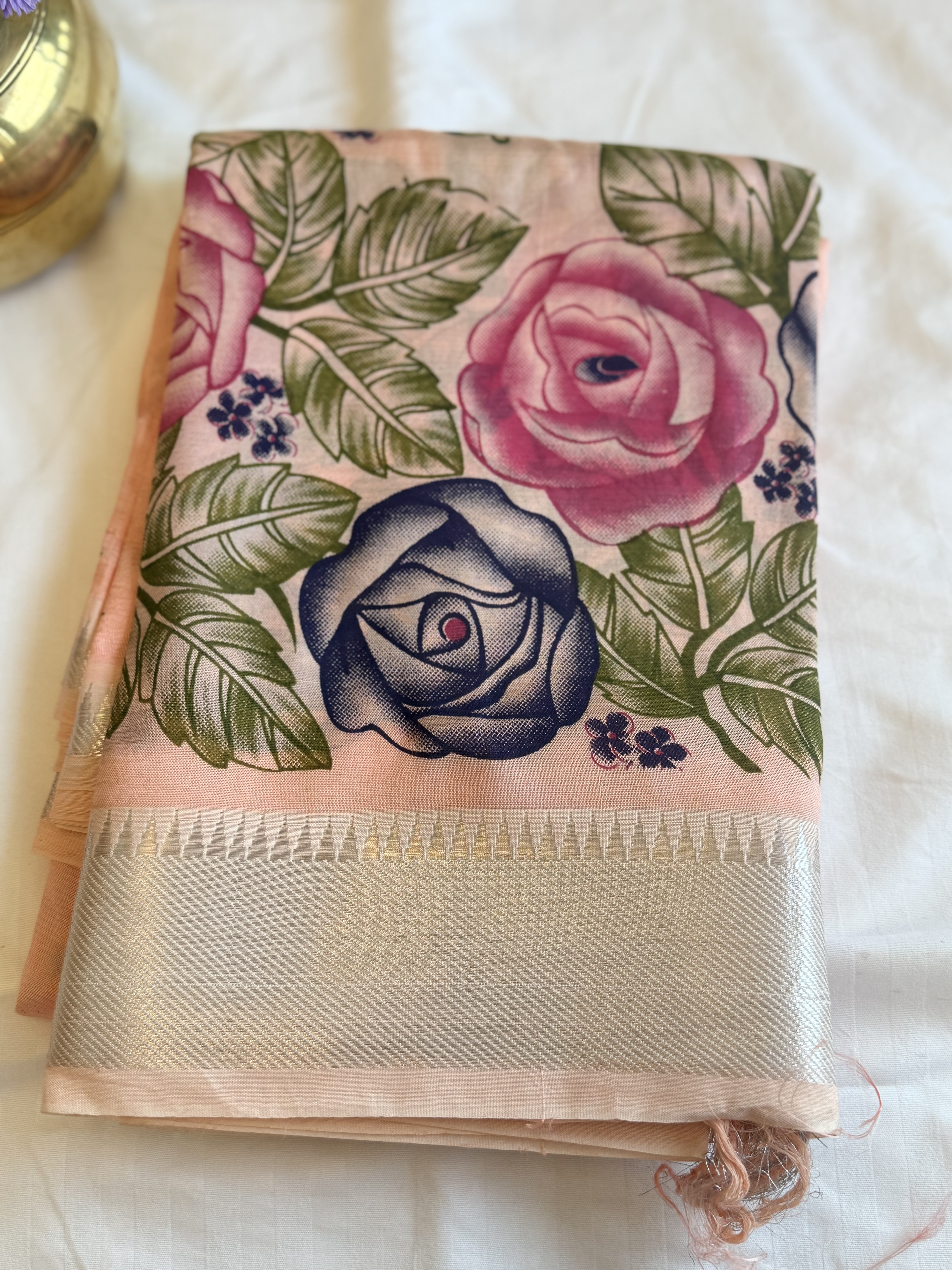 Digital Printed Mangalgiri Saree 