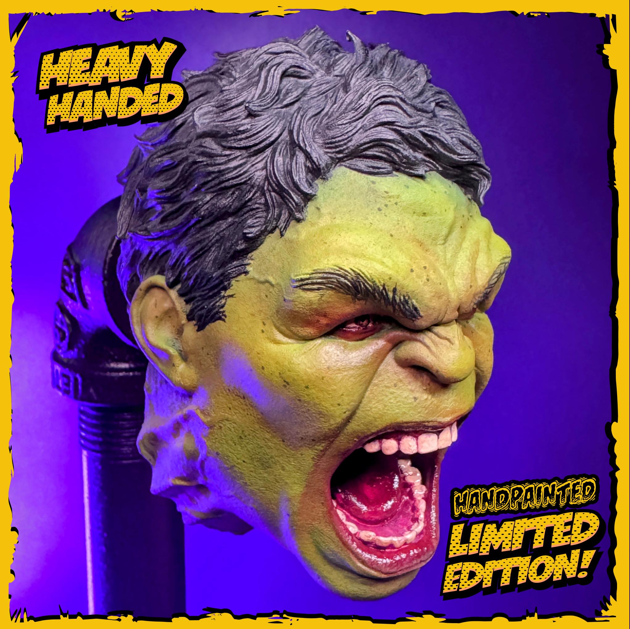 Hand-Painted Gamma Goliath Comic Fan Art Head Magnet