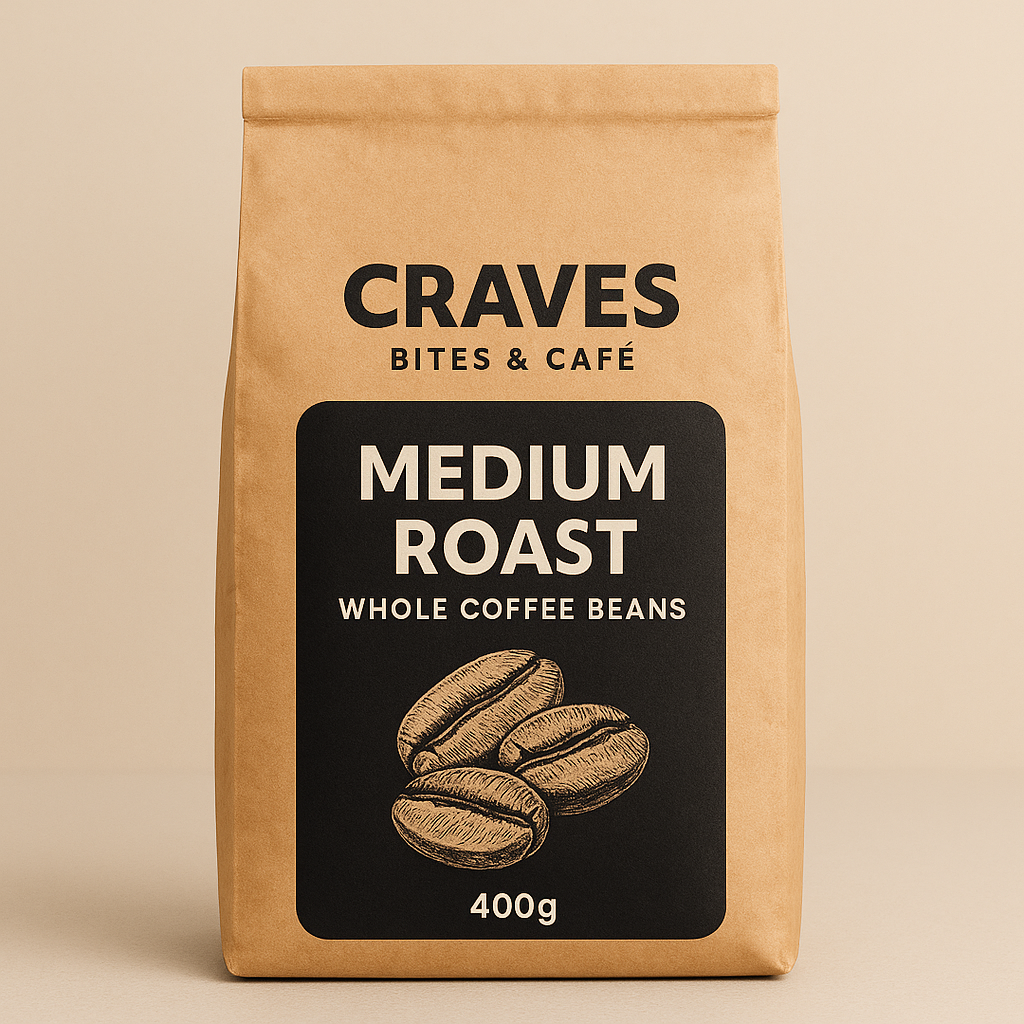 Craves Medium Roast Whole Coffee Beans 400g