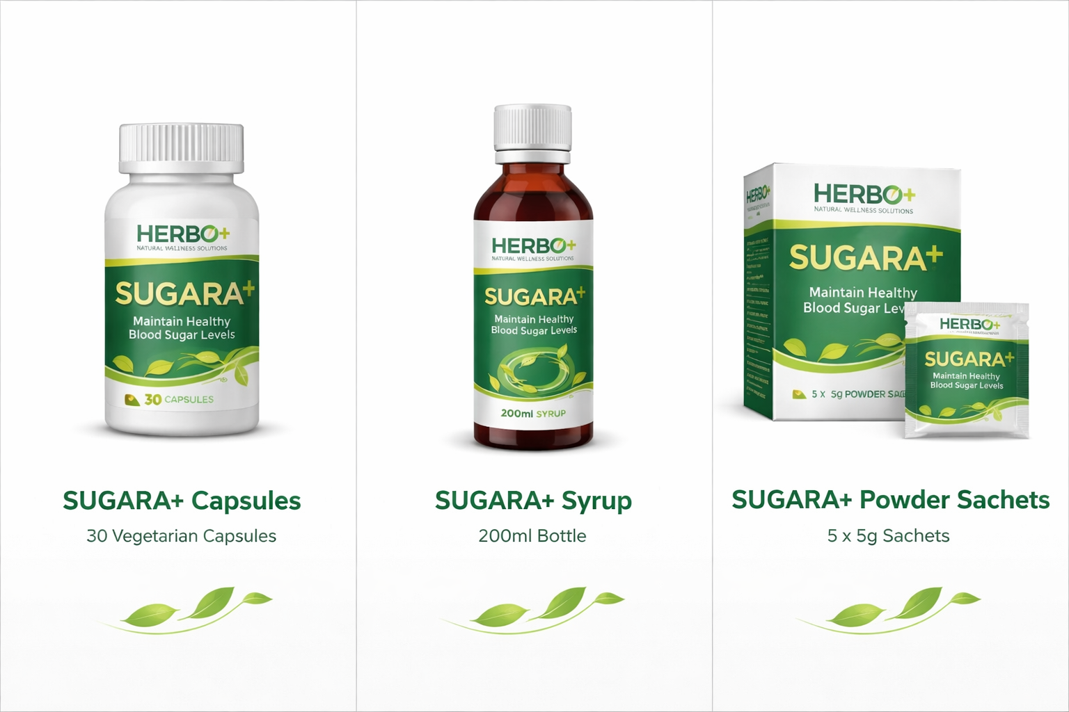 SUGARA+ Herbal Blood Sugar Management 30 Dys Pack