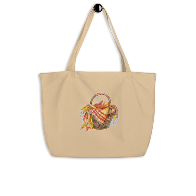 Large organic tote bag