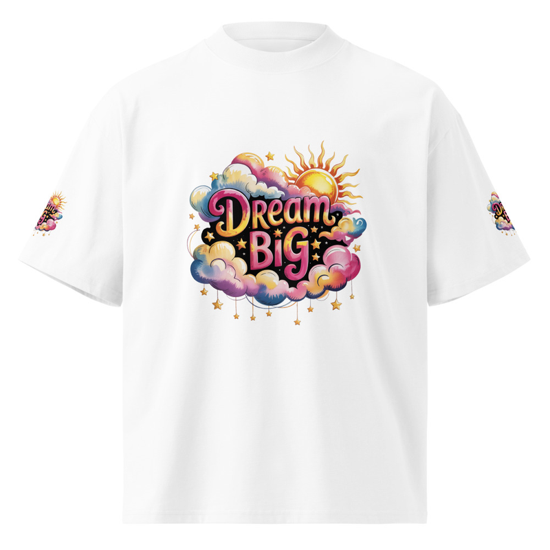 Unisex organic oversized high neck t-shirt