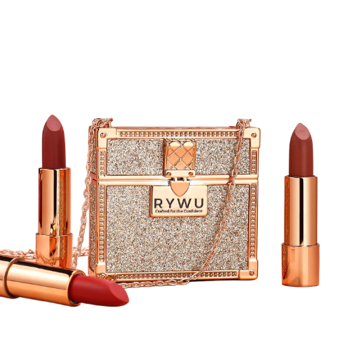 Luxury Glitter Handbag with Lipstick