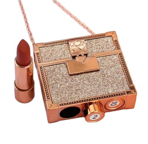 Luxury Glitter Handbag with Lipstick