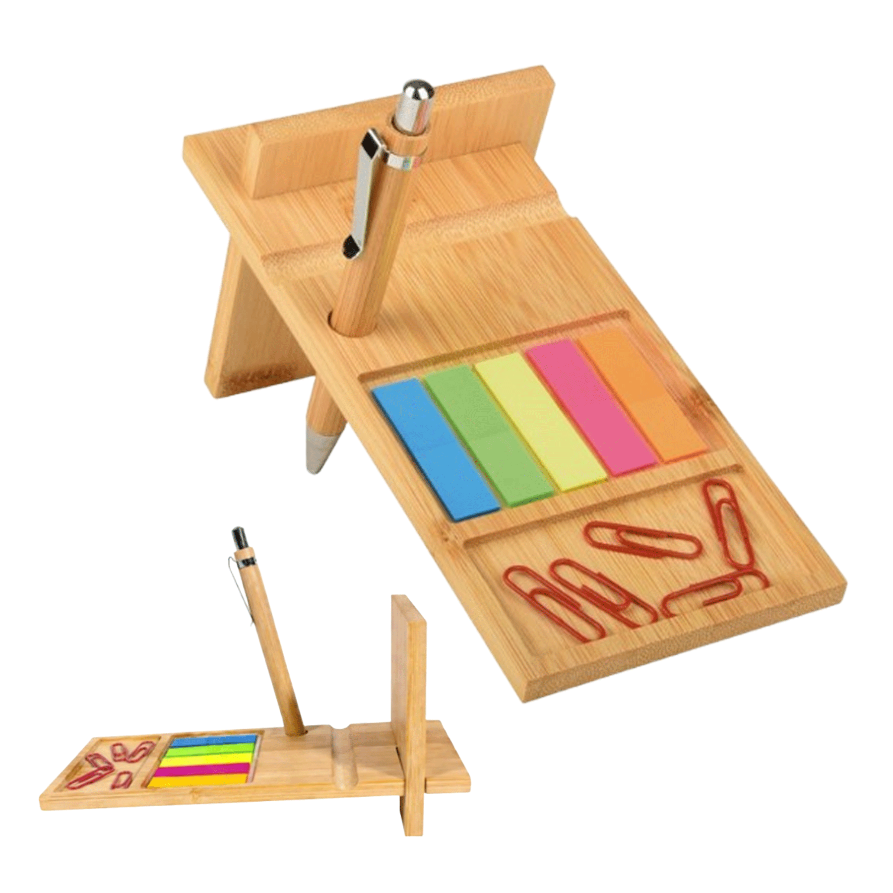 Bamboo Desk Organizer Set