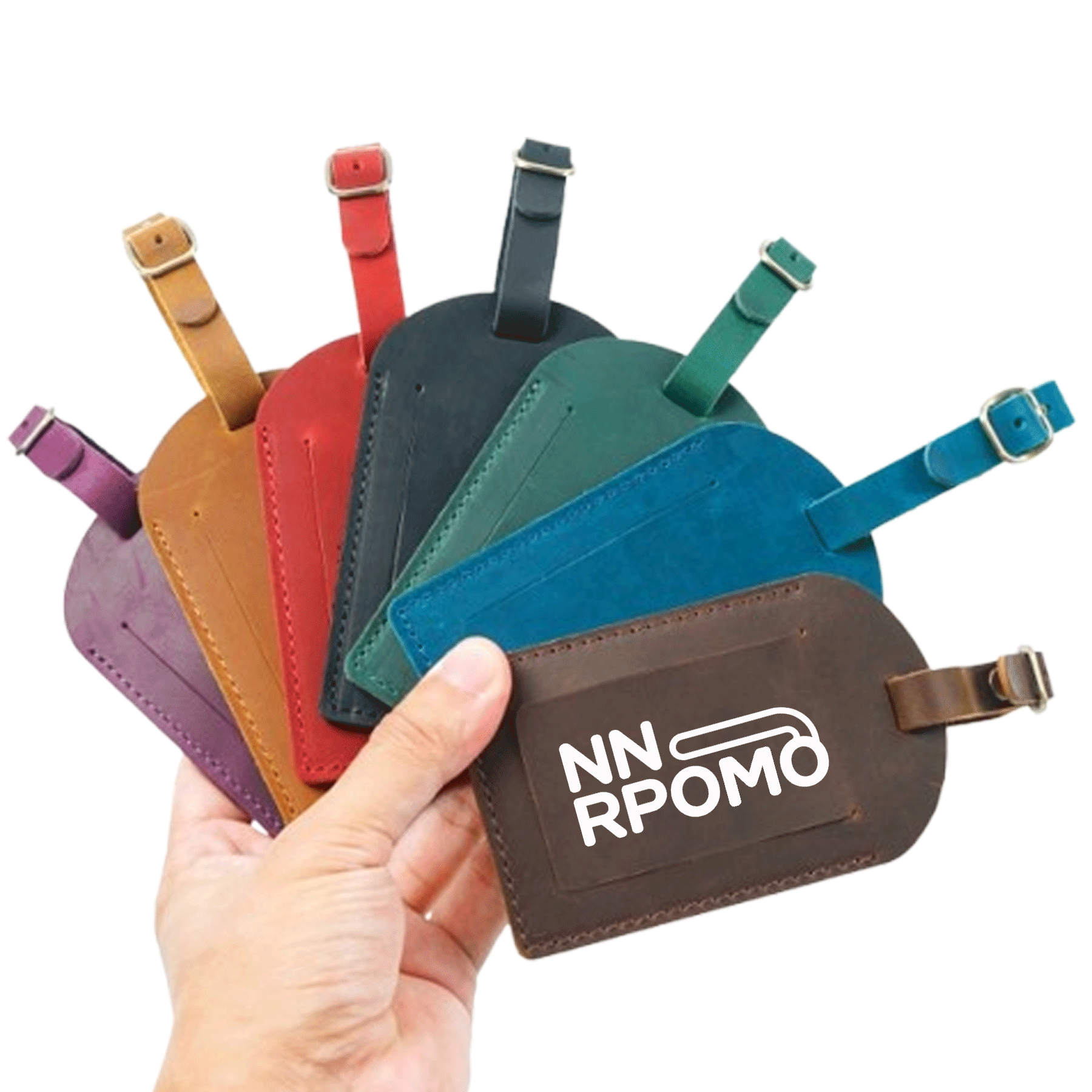 Leather luggage tags