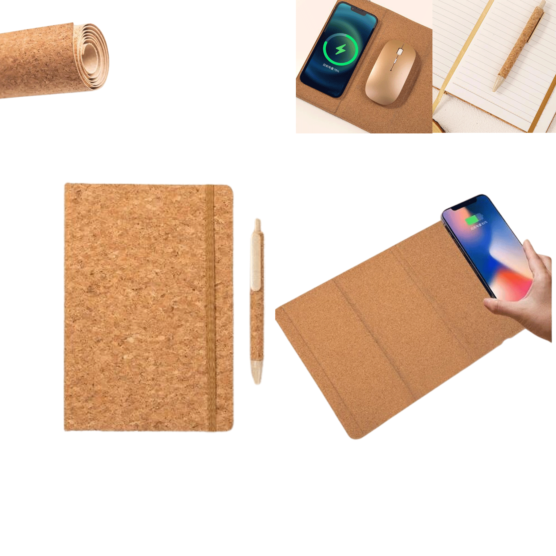 Eco-friendly Cork Stationery Set