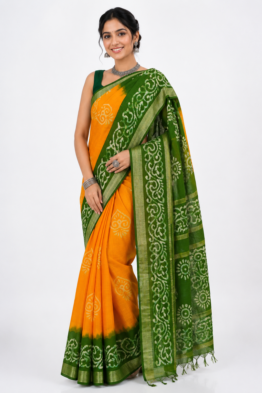 Batick Printed Cotton Saree
