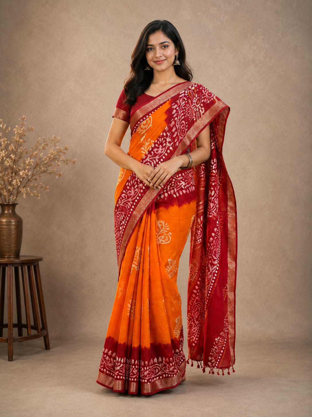 Batick Printed Cotton Saree
