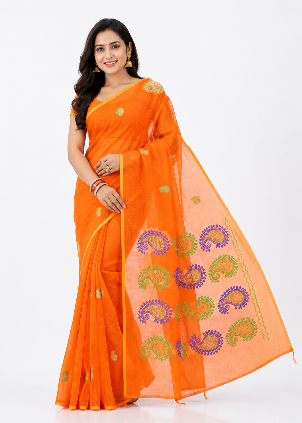 Embroidery Handloom Saree