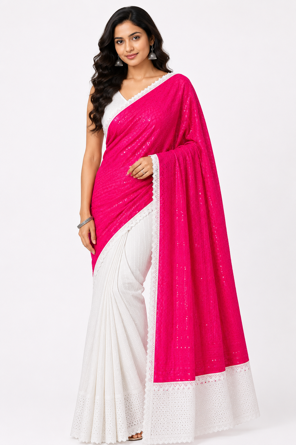 Chikon kary Saree