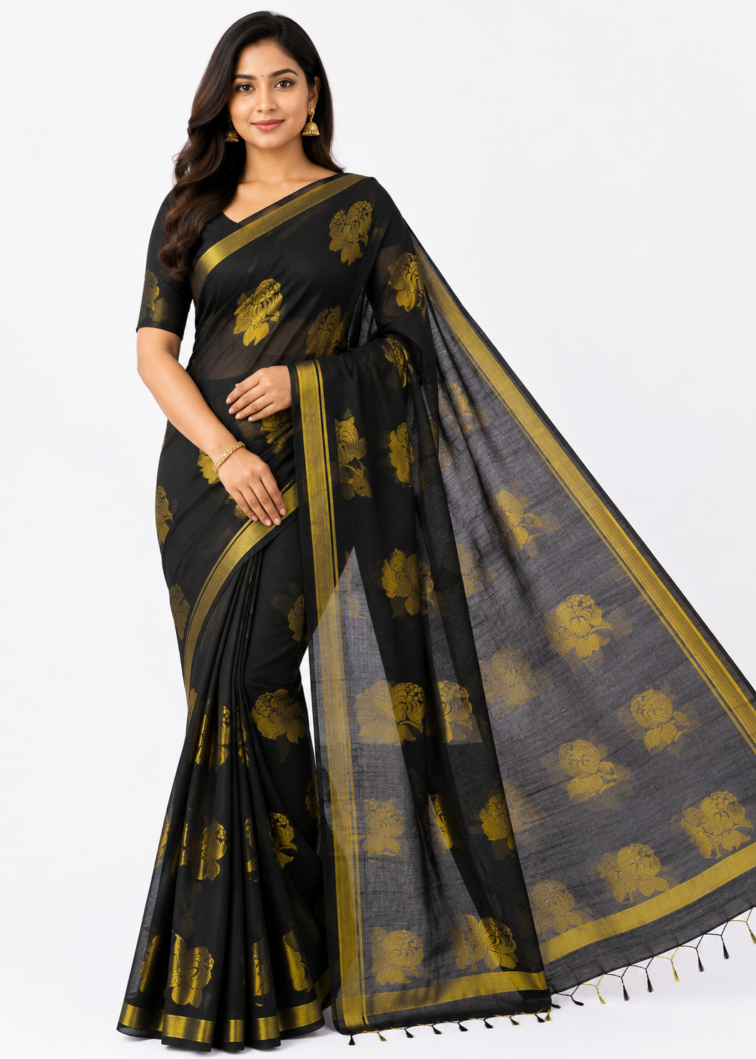 Zari Ful Handloom Saree
