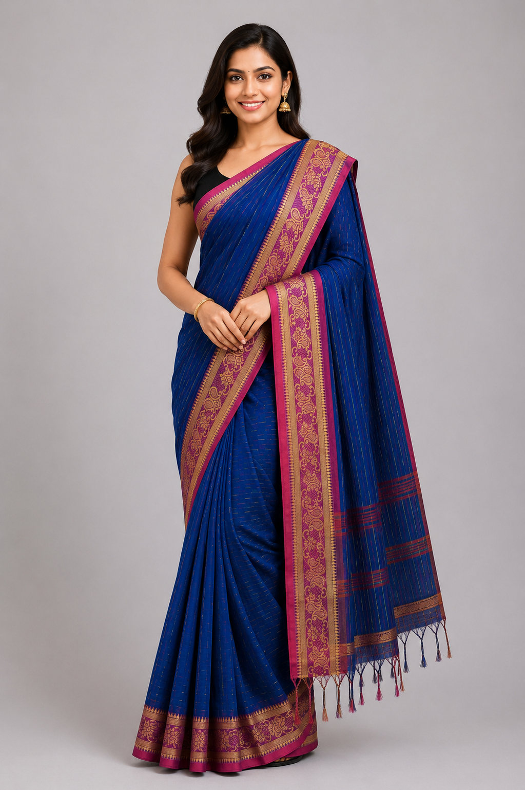 Shwetika Handstitch Handloom Saree