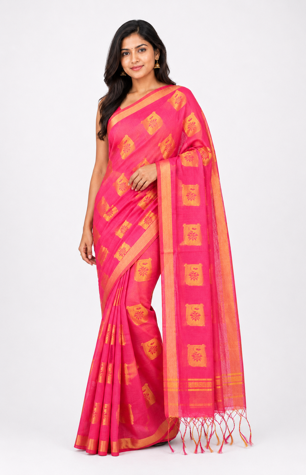 Kulu Golden Zari Handloom saree