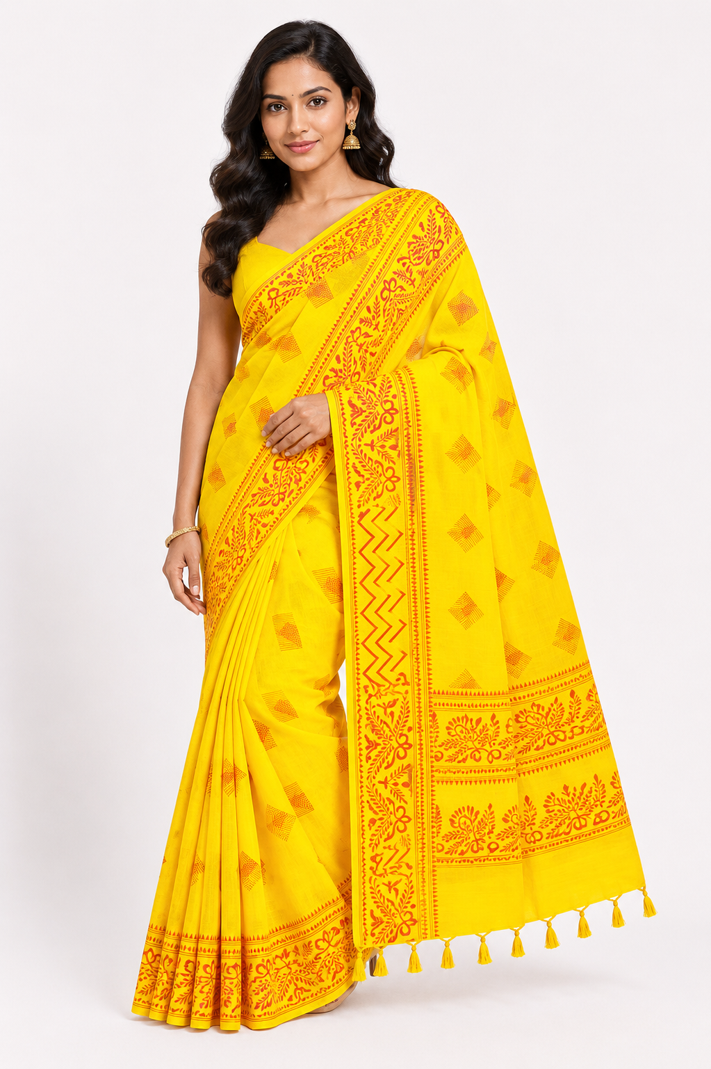 Printed Khadi Handloom Saree