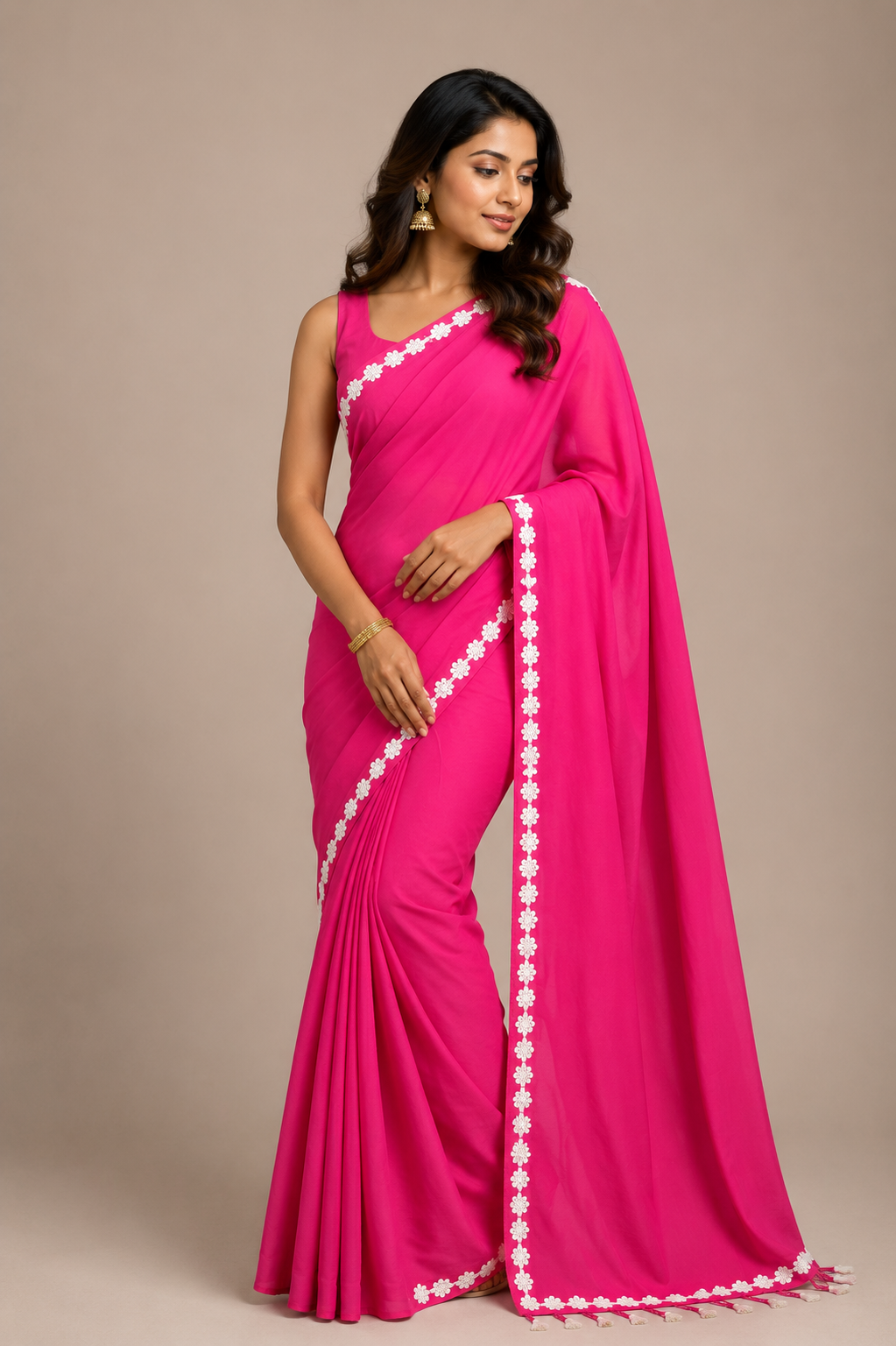  Phool Kinari Khadi handloom Saree