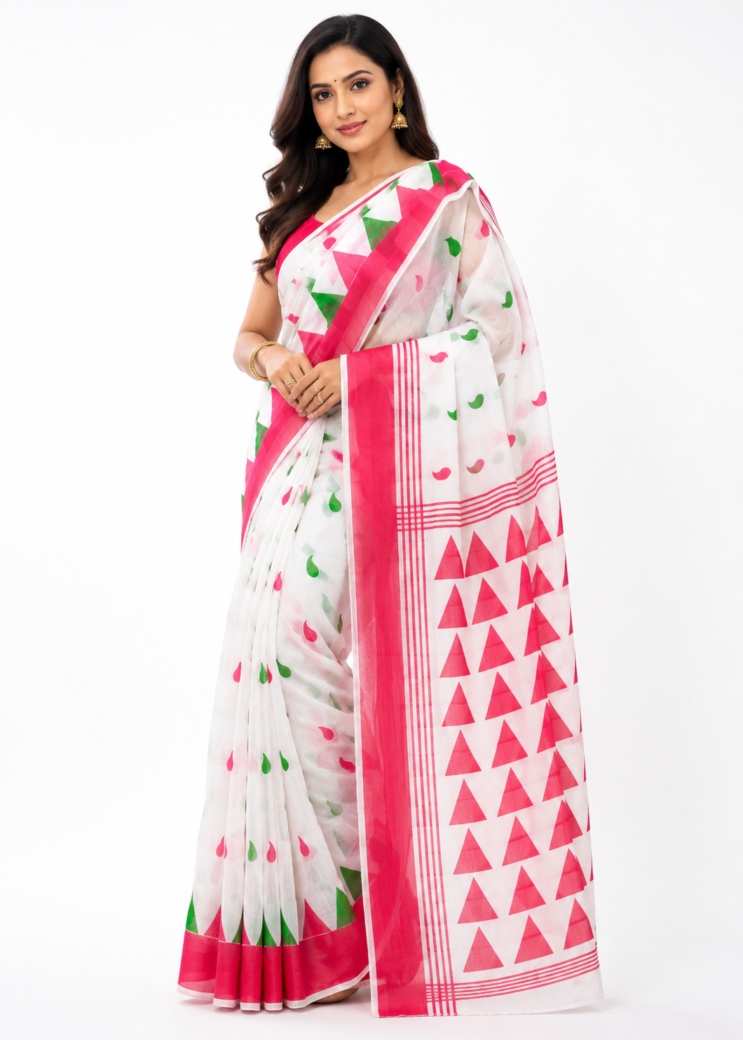 Print Handloom Saree