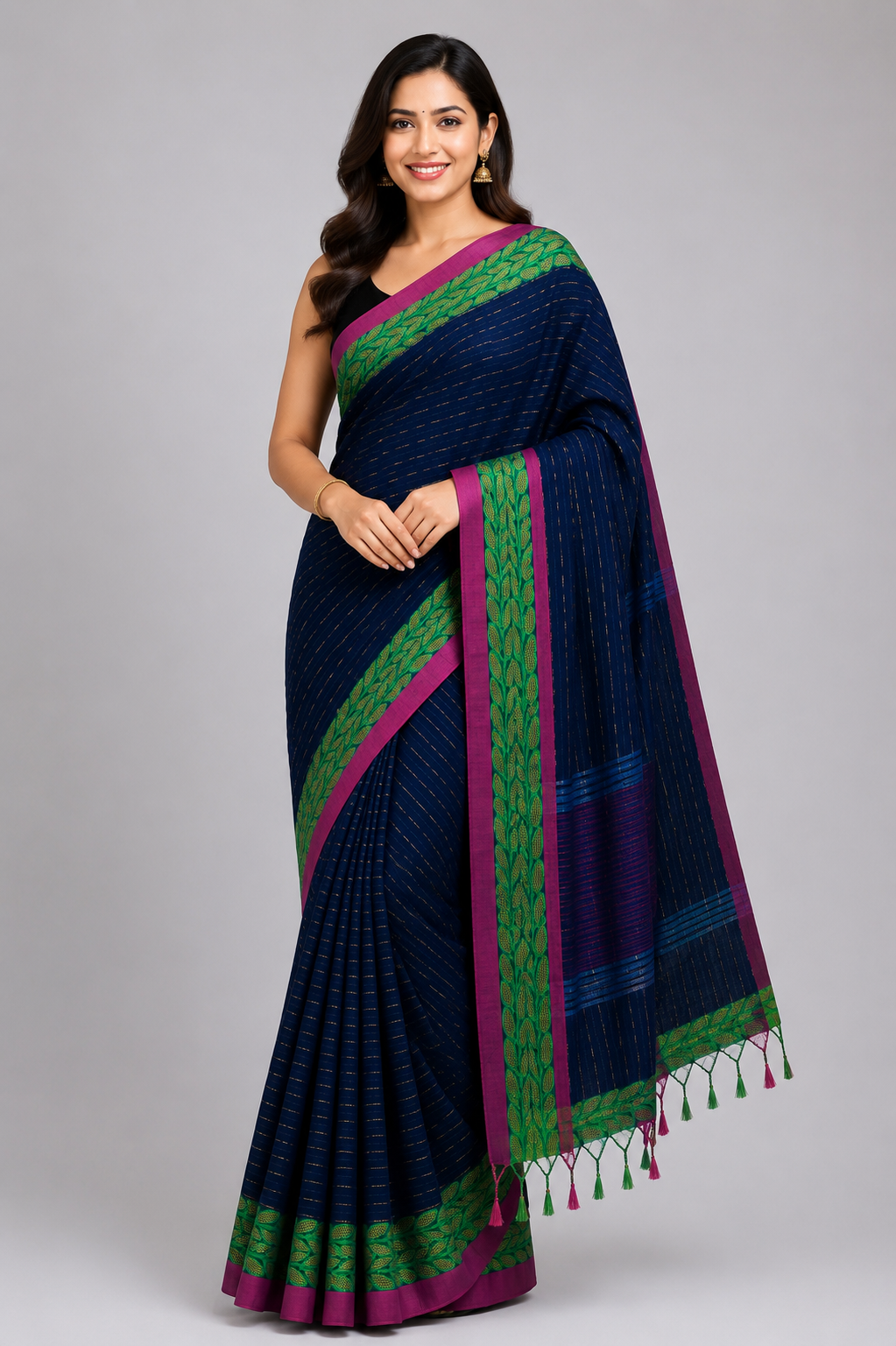 Shwetika Handstitch Handloom Saree