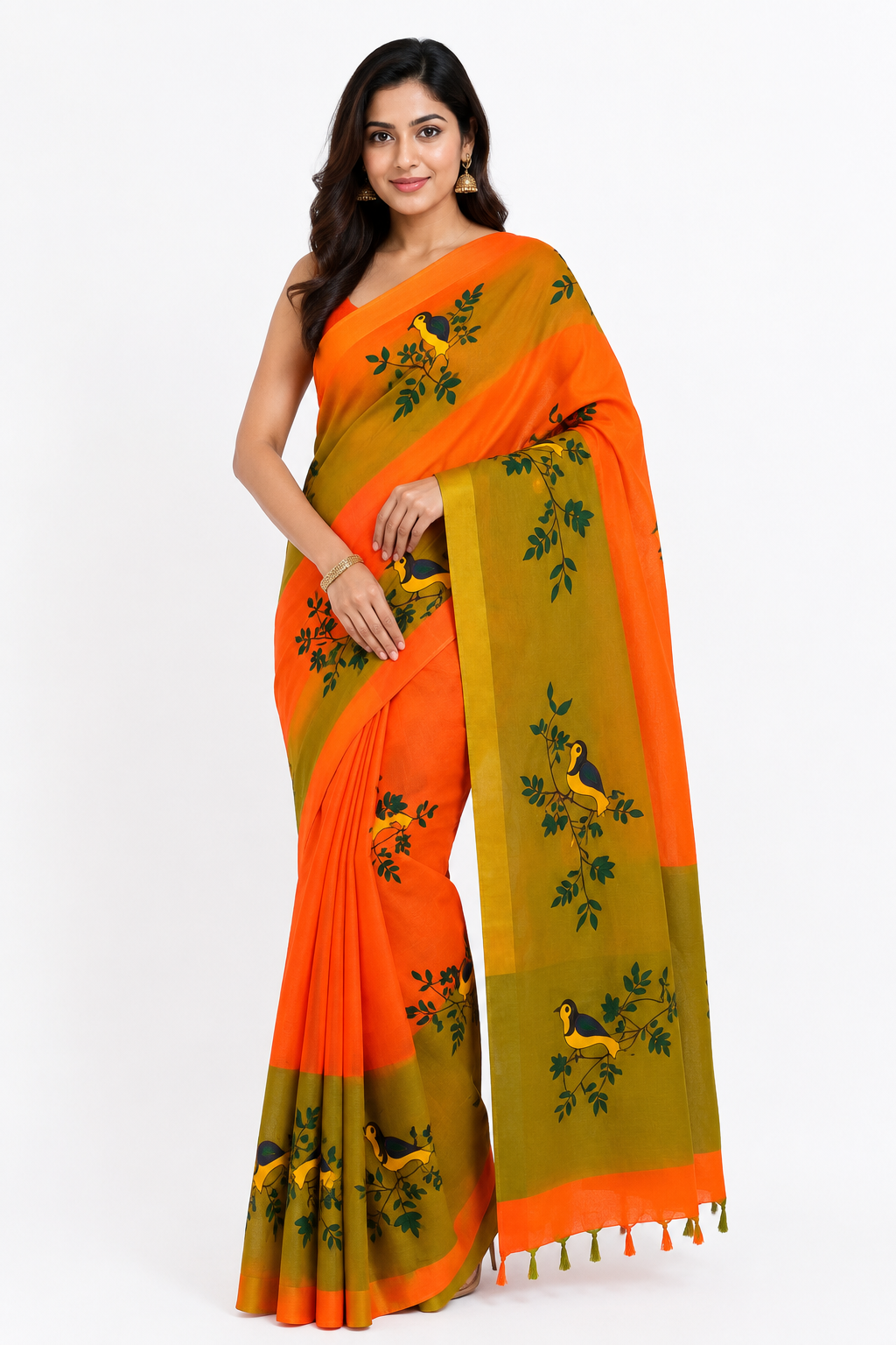 Pakhi Khadi Handloom Saree