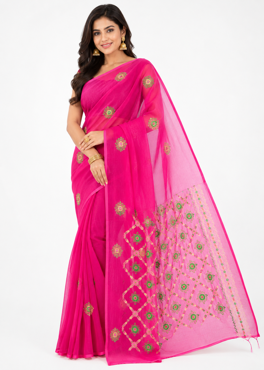 Embroidered Handloom Saree