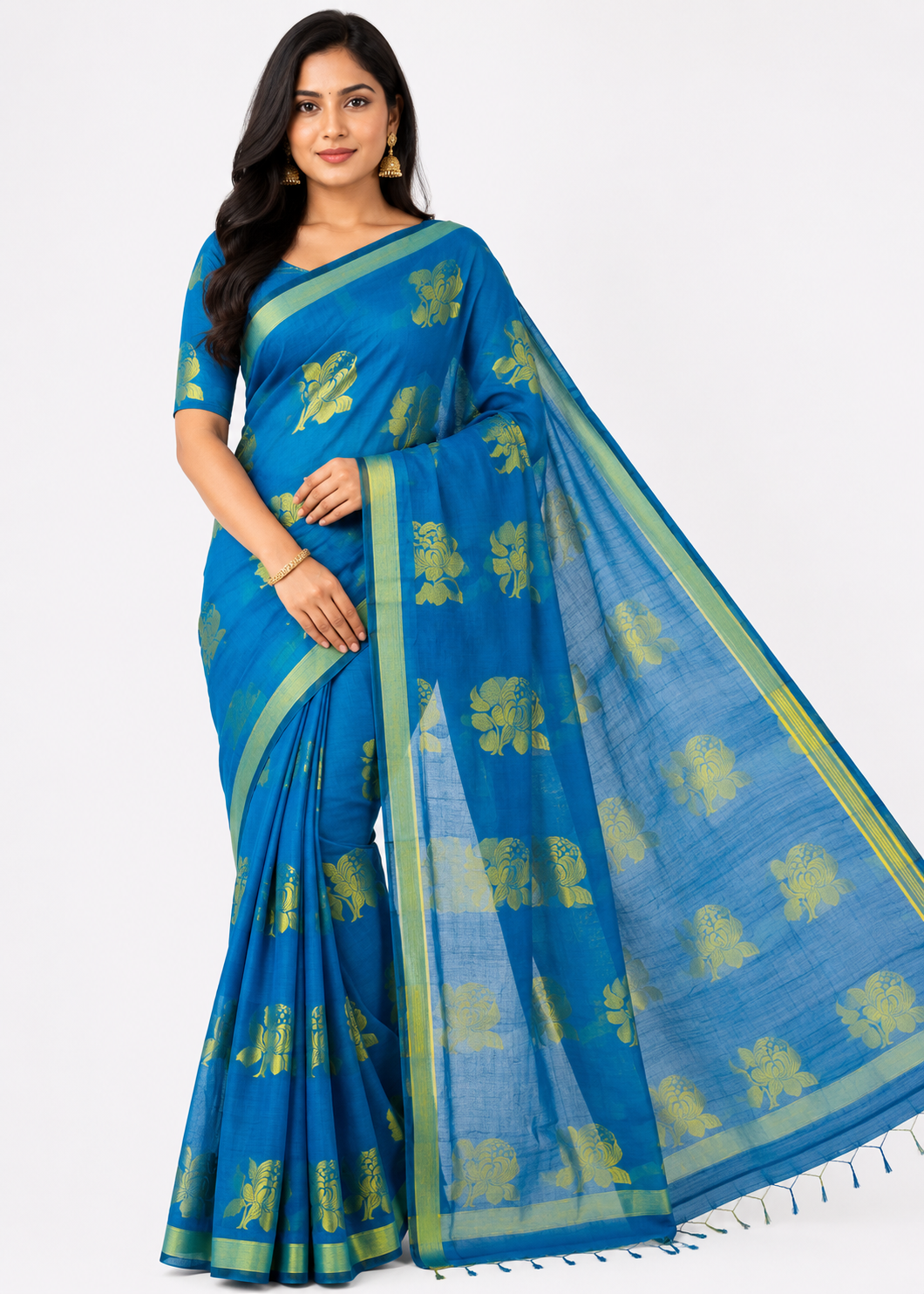 Zari Ful Handloom Saree