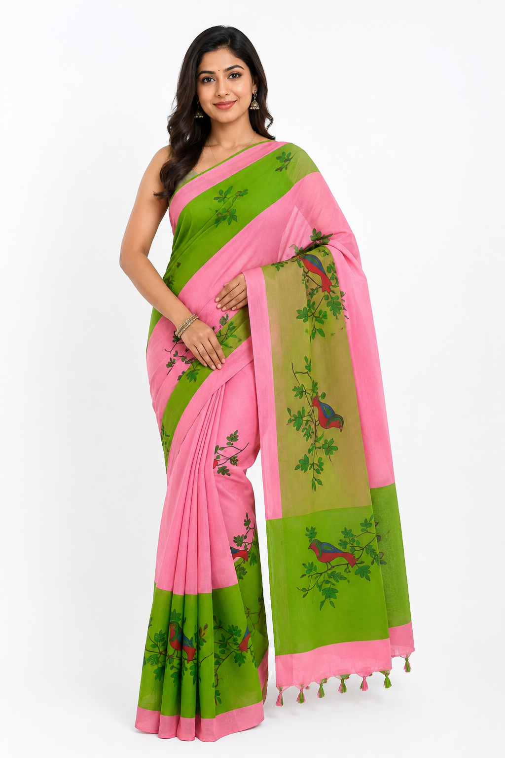 Pakhi Khadi Handloom Saree