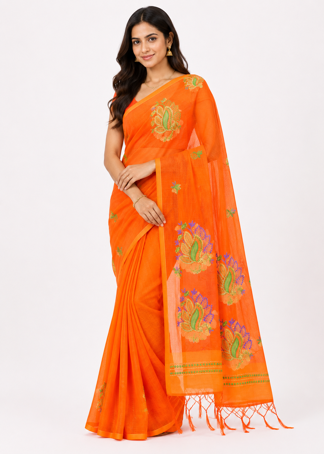 Embroidered Handloom Saree