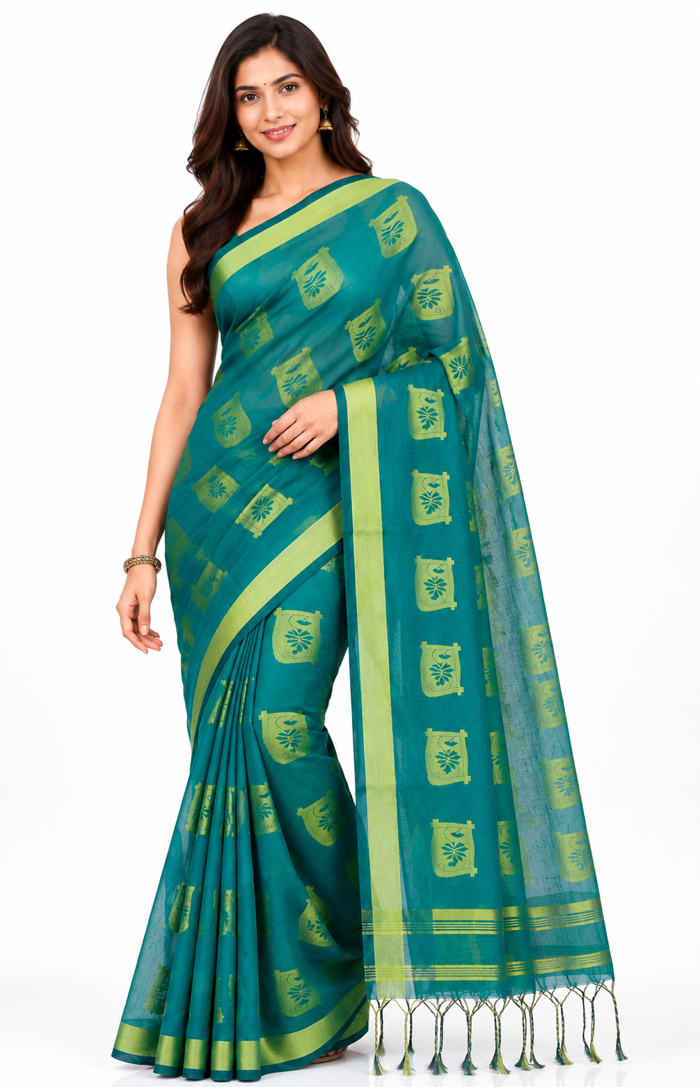 Kulu Golden Zari Handloom saree