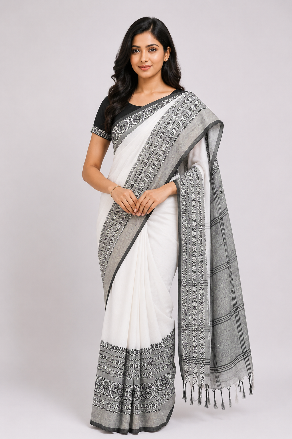 Baganpuri Khadi Handloom Saree
