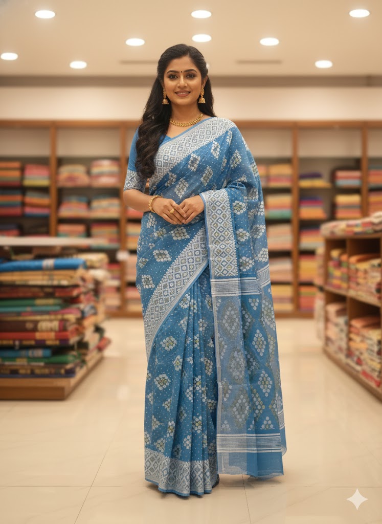 barfi jamdani Saree
