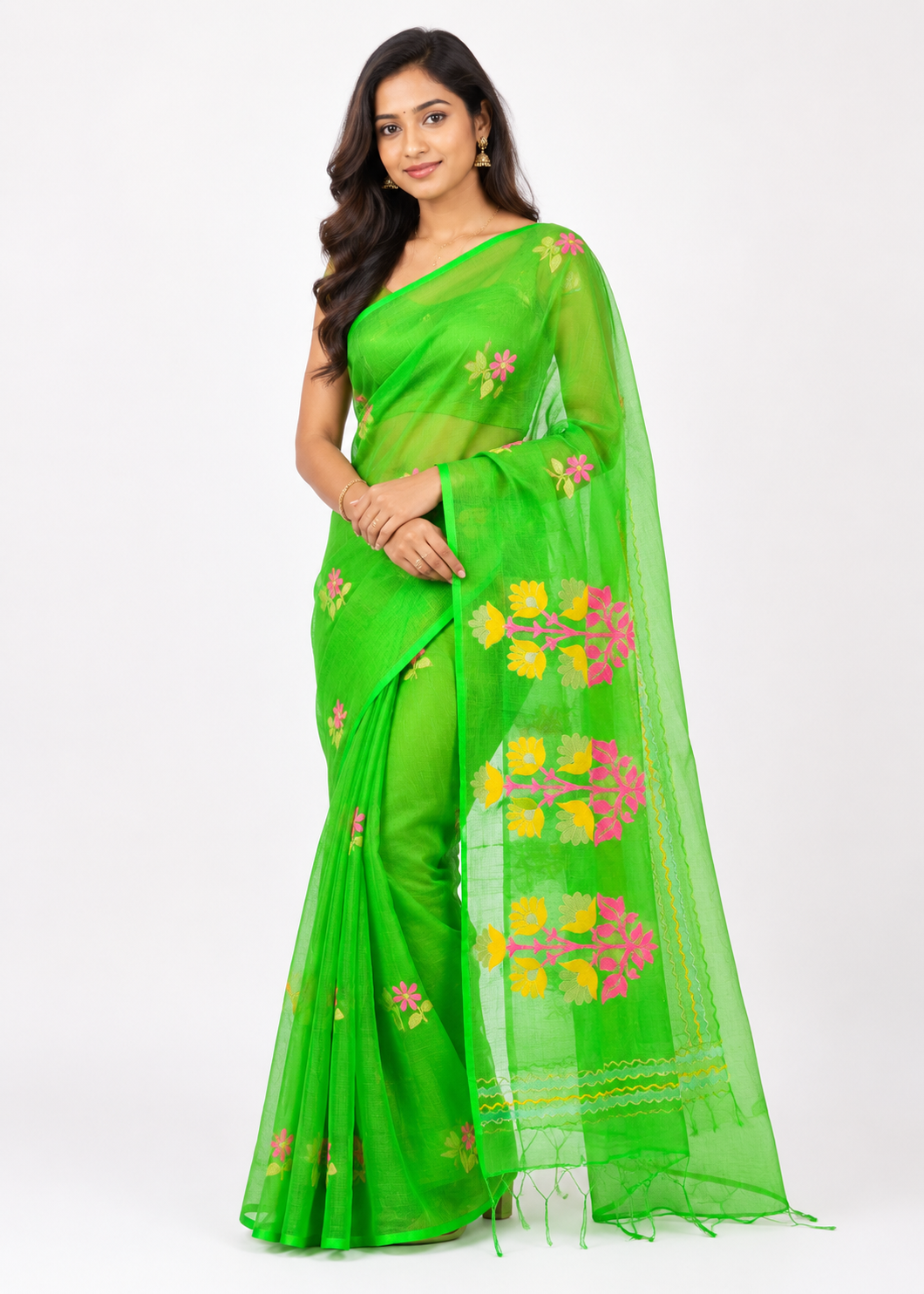 Embroidery Handloom Saree
