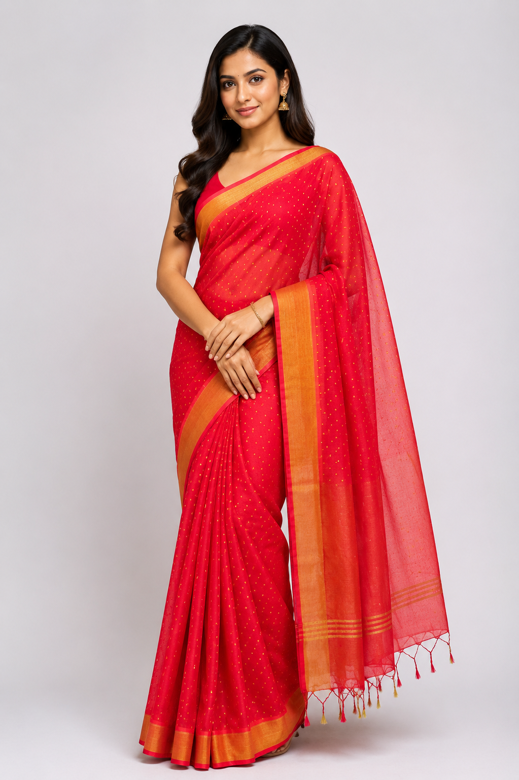  Ruby Glow Handloom Saree