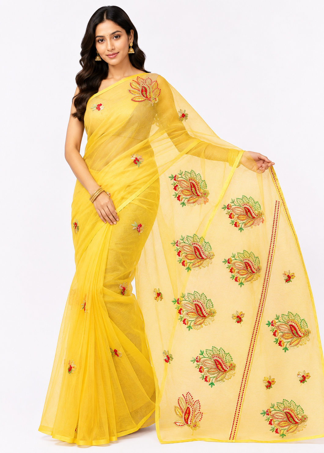 Embroidered Handloom Saree