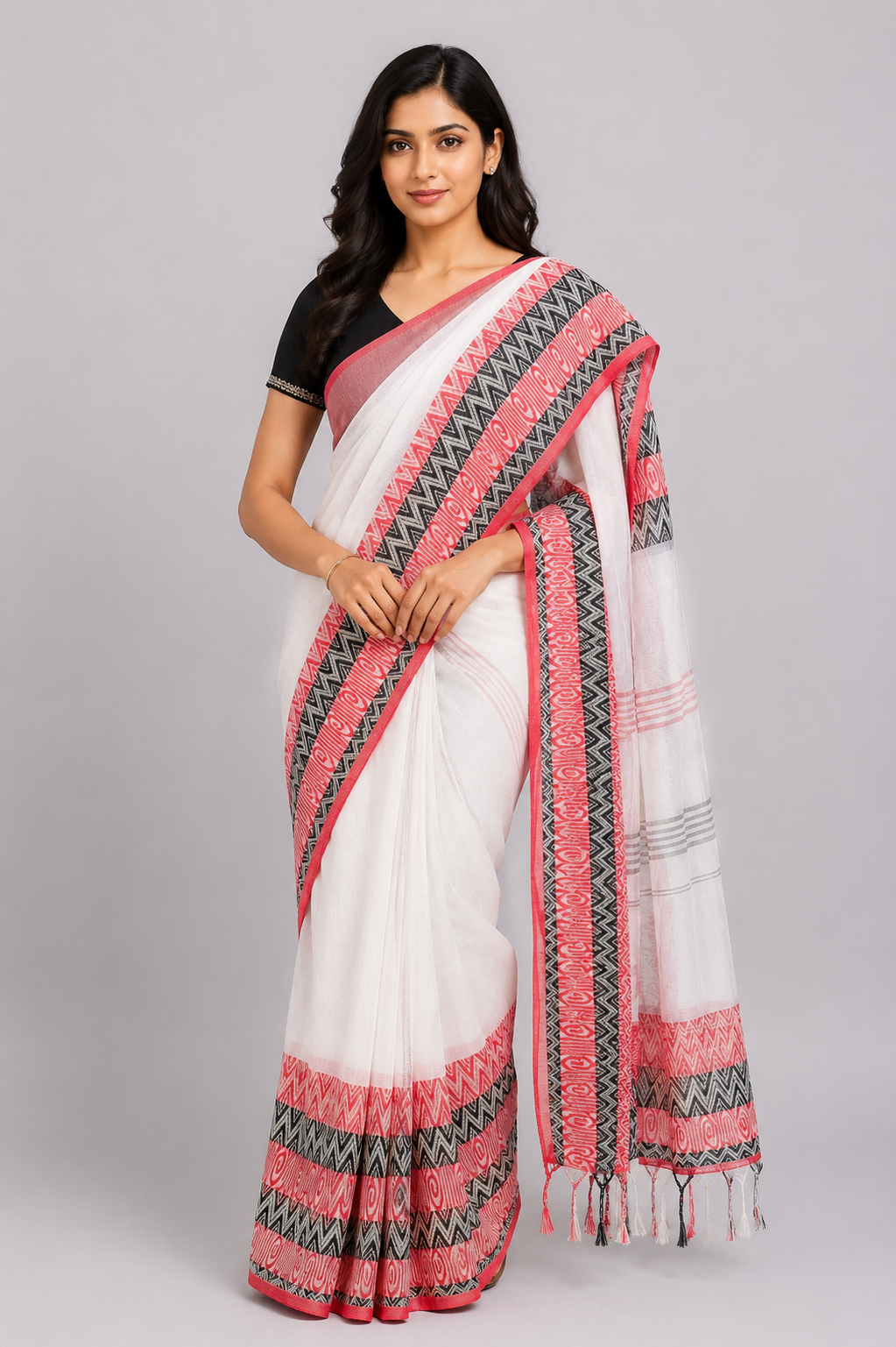 Baganpuri Khadi Handloom Saree