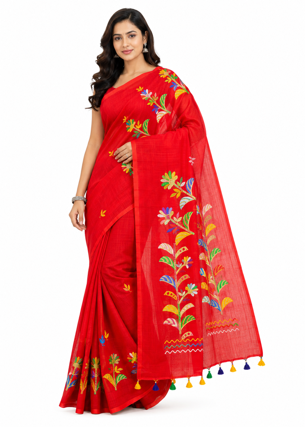 Embroidered Handloom Saree
