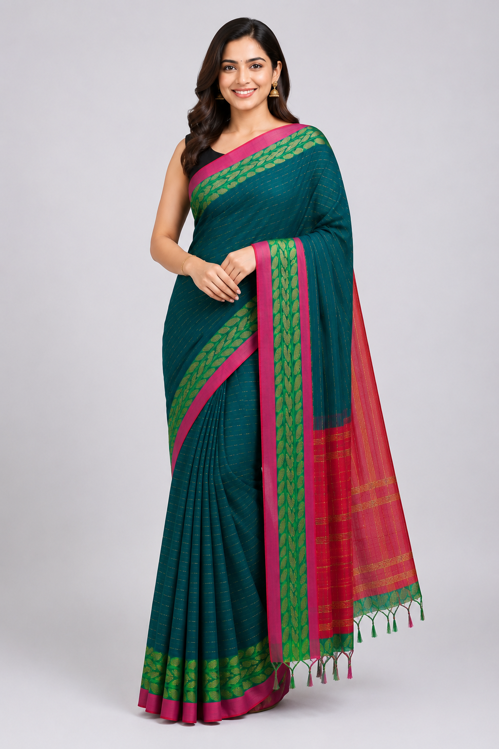 Shwetika Handstitch Handloom Saree