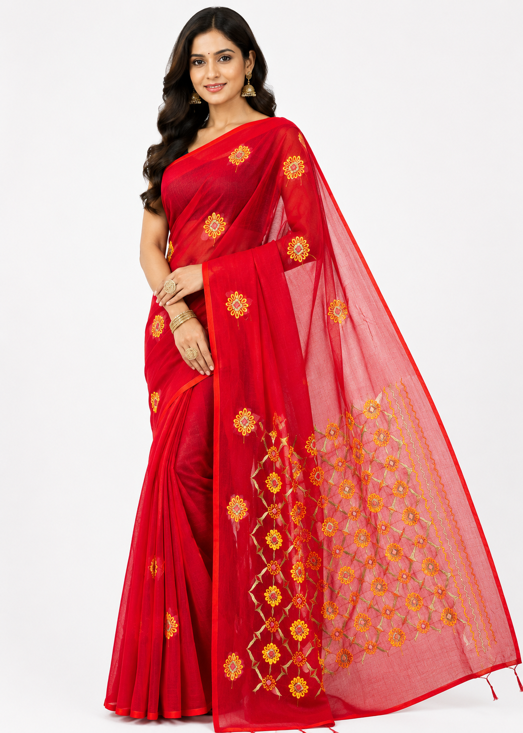 Embroidered Handloom Saree